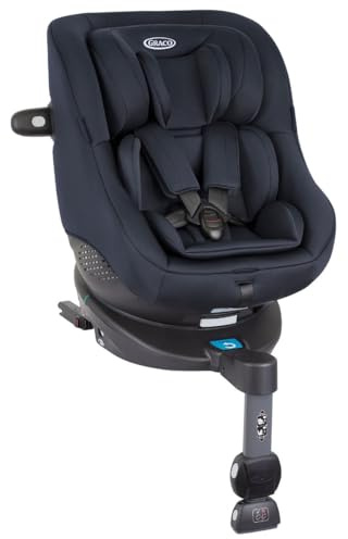 Graco Turn2Me i-Size R129 ISOFIX 360° Rotating Car Seat, Rearward Facing for Longer from Birth to Approx. 4 Years (40-105cm). Forward Facing from 15 Months to Approx. 4 Years (76-105cm), Navy