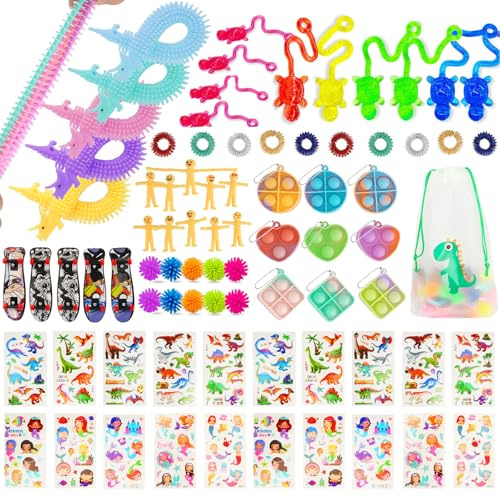 SINZUX 80Pcs Fidget Toys Pack for Kids Adults, Sensory Toys Set | Squeeze Fidget Hand Toys, Stress Relief Toys for Autism Special Needs, Birthday Party Favors Gifts, School Classroom Reward