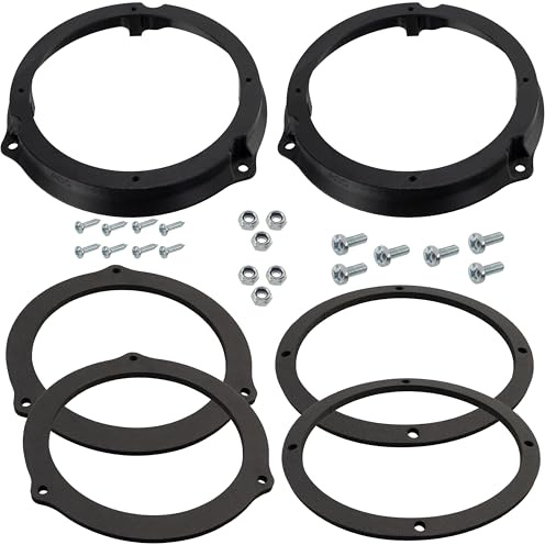 AERZETIX | Set mit 2 Lautsprecheradaptern/-ständern Ø165 mm | Vorder- und Hecktüren | kompatibel mit Ford B-Max, C-Max, Focus Mk3, Kuga, Mondeo Mk4 Mk5, Ranger, Transit Connect Custom