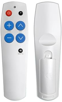 Universal TV Remote Control | Large Button Design for Easy Use & Accessibility | Simple Setup Infrared Controller (Silver)