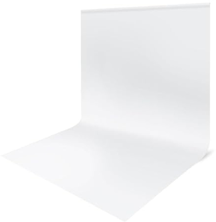Fotohintergrund Weiß, 3x6m Foto Hintergrund, Großer Faltbare Fotografie Hintergrund Waschbares Polyester Foto Hintergrund für Fotografie, Video, Modefotografie, Hochzeiten, Partys und Geburtstage