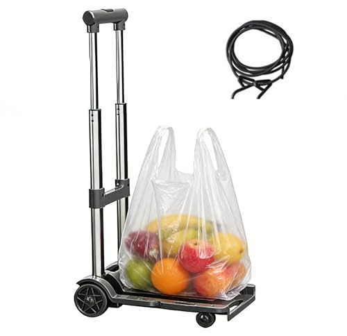 Diable Pliable,Capacité de 100 kg avec Roues Portatives pour Déplacement Roulant | Transporteur à Bagages à Hauteur Réglable,pour Courses Voyage Aéroport Garage Transport de Marchandises