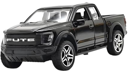 predolo Miniatur Pickup Truck Im Maßstab 1:36 Aus Metall, Spielzeugauto Modell, Dekoration für Kinder von 3 7 Jahren, Geschenkidee, Schwarz