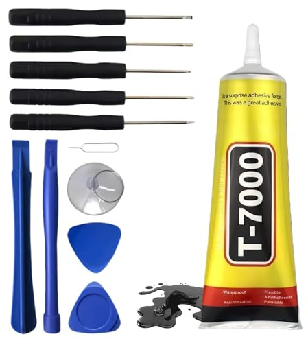 15ml Phone Screen Glue Set, Black Waterproof Glue for Phone Repair, All Purpose Super Glue, Black Display Adhesive Glue for Phone Screen, High-Performance Waterproof Adhesive for Precision Repairs