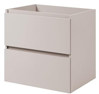 3E 3xE living.com Wandhängender Badezimmerschrank, Farbe: Kaschmir, 60 x 46 x 60,7 cm, ohne Deckel