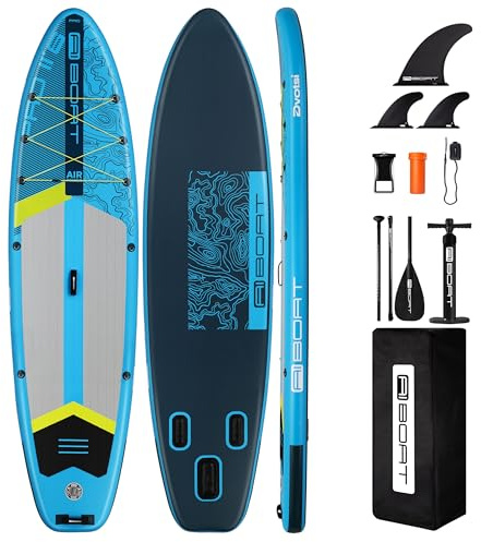 COIL SUP-Board - Aufblasbares SUP Board Set – Stand Up Komplettset - Set - wasserdichte Handytasche - Stabil - Leicht - mit Paddel - mit Pumpe - Zubehör (Blau, 351x89x15cm)