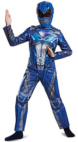 Disguise Power Ranger Movie Classic Costume, Blue, Small (4-6)