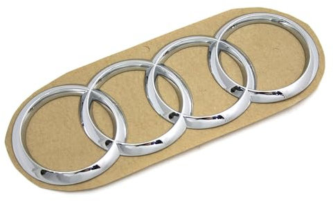 Audi Logo Originale, Anelli, per Portellone del Bagagliaio O Cofano del Motore, Cromato