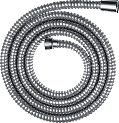 Hansgrohe Brauseschlauch Metaflex C, 28266000, knickfester Schlauch mit Rändelmutter und Konus, Kunststoff, Metall-Effekt, 207126