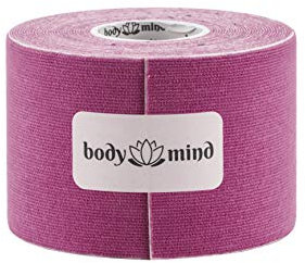 Body & Mind® Kinesiologie-Tape Bandage Sport-Tape; 5 Meter, antiallergen & wasserfest, medizinische, flexibel & hautfreundlich für Sport, Freizeit, Physiotherapie und Medizin (5 cm, Pink)