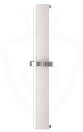 Carisa Nixie Bath 205mm(w) x 1500mm(h) White Vertical Aluminium Radiator Inc Towel Bar - (1499 BTUs)