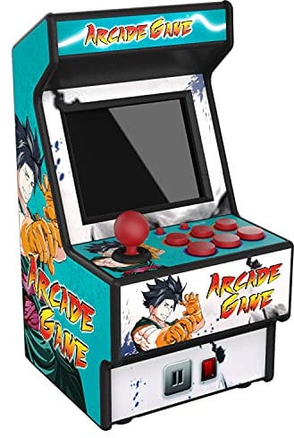 Consola Retro Portatil con 156 Juegos, Máquina Recreativa con Pantalla de 2.8 y conexion a TV, Mini acrade Machine con diseño Retro, Perfecta para Regalo de niños y Adultos (Verde)