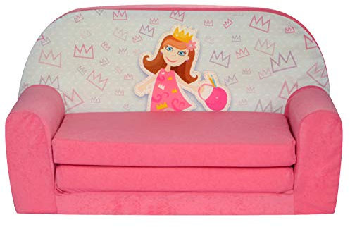 FORTISLINE – Kindersofa Mini ausklappbar 40x78x45cm - Kindersofa für Kinder 2in1 - Kindercouch ausklappbar - Schlafcouch aus Schaumstoff - Abnehmbarer Bezug - Viele Motive