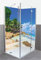 ARTLAND Duschrückwand Eck mit Motiv Alu Rückwand Dusche Bad Verkleidung wasserfest Duschwand Größe personalisiert 2 Segmente Strand Palme Meer Karibik Malediven R2PV