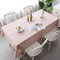 Pahajim Baumwolle Leinen Elegante Tischdecke Waschbare Küchentischabdeckung für Speisetisch Picknick-Party Tischdecke(Streifen - pink, Rechteckig/Oval, 140 x 180 cm)