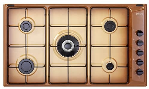 De Longhi YTF 59 DD - Piano cottura a gas da 90 cm 5 fuochi colore Terra di Francia
