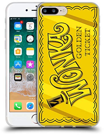 Head Case Designs Offizielle Willy Wonka and The Chocolate Factory Goldenes Ticket Grafiken Gel Handyhülle Hülle [Militärischer Schutzgrad] Kompatibel mit Apple iPhone 7 Plus/iPhone 8 Plus