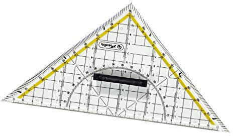 Herlitz Geometrie-Dreieck aus transparentem Kunststoff, groß (10er Pack)