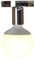 Plafonnier Industriel Vintage - Support de Base E27 pour Ampoule LED, Porte-lampe en Métal, Douille Murale pour Lampe de Couloir/Plafond/Balcon (Argent)