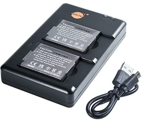 DMW-BCM13E BCM13 BCM13PP (Pack of 2) Rechargeable Battery Battery and Dual Charger Compatible with Panasonic DMC-FT5 LUMIX TZ and FT Models etc.