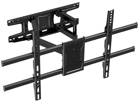 C-MOUNTS Soporte de pared para TV de movimiento completo, brazos articulados duales, gira la rotación para la mayoría de televisores curvos planos de 37 a 75 pulgadas, soporta hasta 110 libras, VESA
