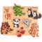 PikatoyZ® Kinderpuzzle ab 1, 2 und 3 Jahre – Montessori Lernspiel mit Waldtieren – Holzpuzzle Steckspiel für Jungen und Mädchen – Geschenkidee für Kinder