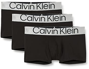 Calvin Klein Herren Boxershorts Low Rise Trunks mit Stretch, Schwarz (Black), M