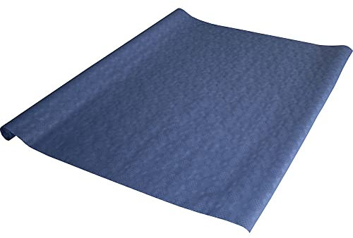 NEU Tischtuch Damast 8x1m, dunkelblau, Papier-Tischdecke