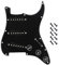 Jiayouy Plaque arrière de pickguard pré-câblée SSS 3 plis avec micro à bobine unique pour guitares électriques de style Stratocaster vintage Noir