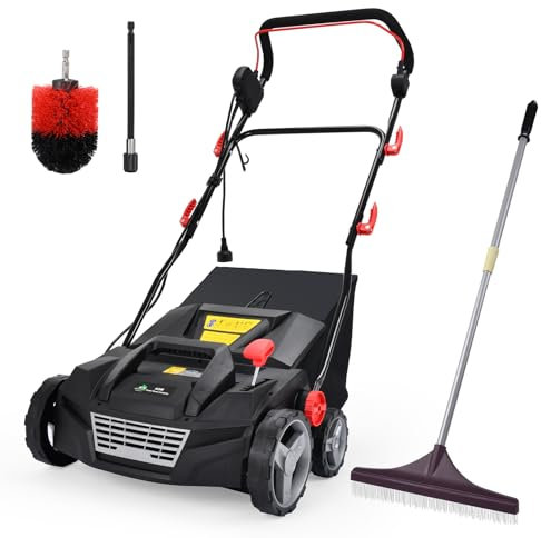 Ultimate Artificial Grass Maintenance Pack, Artificial Grass 1800W Power Brush, Handheld Rake with Telescopic Handle & Grass Brush Roller (Fits Any Drill) (220186)