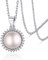 Silvora 925 Silber Damen Perlen Kette Elegante Süßwasserzuchtperle Anhänger Halskette 10mm Zirkonia Süßwasserperlen Zuchtperle Schmuck Geschenk für Geburtstag Weihnachten Muttertag