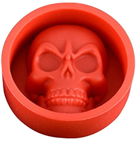 Molde de pastel de calavera de Halloween Bandeja de molde de pastel de silicona para pudín de gelatina de chocolate