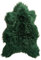 Tannery Sheepskin Grün gefärbtes echtes Schafsfell Lammfell Schafsfell Teppich Pelz weiche Wolle, schaffell Hygge (ca. 90/50cm)