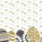 20 Servietten Ostereier schwarz gold Ostern Ornamente 24x24 cm