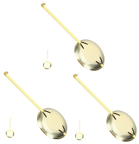 HOMSFOU 3st Teile Von Pendeluhren Uhrwerk Uhrenpendel Lieferungen Wanduhr Messingpendel Pendel-ersatz-bob Wanduhr Pendelteil Uhr Pendel Reparatur Standuhr Teile Metall Große Dekoration