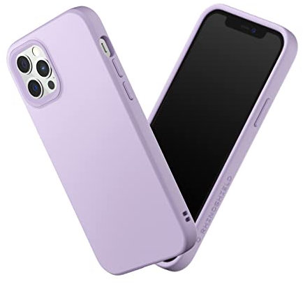 RhinoShield Case kompatibel mit [iPhone 12/12 Pro] | SolidSuit - Stoßdämpfende & schlanke Schutzhülle mit Premium Finish - 3.5 Meter Fallschutz - Austauschbare Kamera-Ringe - Violett