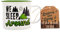 Boxer Gifts 'We Sleep Around' Enamel Tin Camping Mug | Fun Portable Shatterproof Travel Mugs for Campervan Motorhome Caravan | Novelty Outdoor Camper Gift for Men & Women