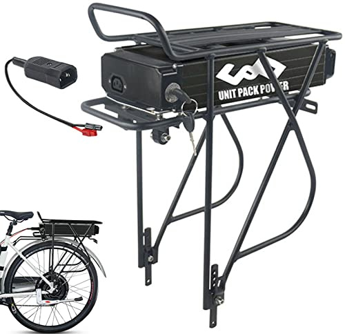 Pedelec Battery 48 V -15AH E-Bike Battery 250 W/350 W/500 W /750W /1100W Pannier Rack Ebike Batteries with Pannier Rack for 24/26/28 Inch V-Brake Rear Wheel Bike Mifa, Aldi, Prophete, Rex