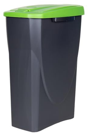 Cubo de basura verde para reciclar materiales de vidrio | Capacidad de 15, 25 o 45 litros | Tres Medidas (25 L)