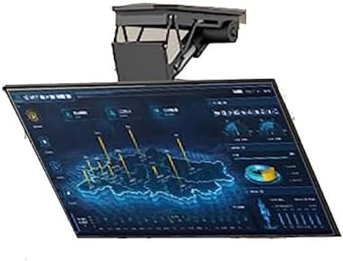 TV-Wandhalterung, Motorisierte TV-Deckenhalterung, Teleskopischer Elektrischer TV-Lift Mit Automatischem Heben, Elektrische TV-Deckenhalterung Mit Fernbedienung Und Schaltersteuerung, 0–85° Nach U