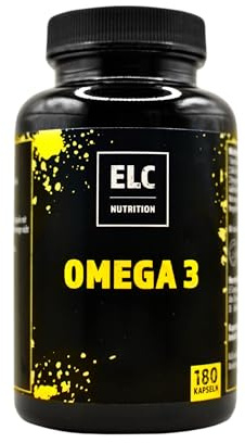 ELC Nutrition | Omega 3 | Booster für Herz, Hirn und Augen | Vegan | Frei von Konservierungsstoffen | 180 Kapseln