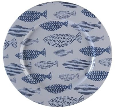 Versa Bajo Plato Peces Metal 33 x 1,5 x 33 cm