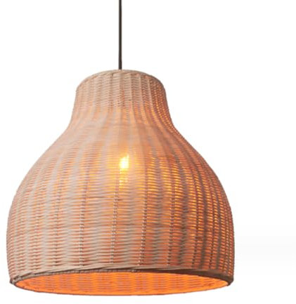 GUANSHAN Kreative Rattan Kunst Pendelleuchte Zen Hängeleuchte Deckenlampe Handgewebte Rattan Pendelleuchte Dekorative Deckenlampe Für Schlafzimmer, Wohnzimmer