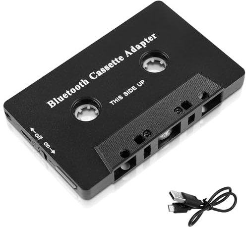 Vegena Adattatore Cassette, Adattatore Cassetta Autoradiobt, Adattatore Per Cassetta Bluetooth, Convertitore Per Audio Da Cassetta A Bluetooth Per Telefono Cellulare, Tablet, Autoradio, Lettore Mp3
