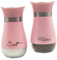 Sale e Pepe Set in Vetro, Saliera e Pepiera, Barattolo Sale Grosso e Fino, Porta Sale Grosso e Fino per in Cucina, BBQ, Lavabili in Lavastoviglie (Rosa)