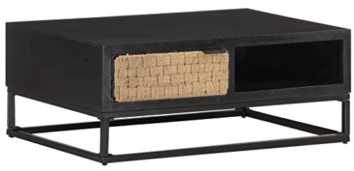 CKioict Mesa Auxiliar Cocina Mesa de Café para Salón Fácil de Montar Mesa de Centro de Madera Maciza de Mango 90x60x35 cmpara Pasillo, salón, Dormitorio