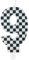 Racing Cars 9 Birthday Candles with Black White Stripes, Racing Number 9 Candles Cake Toppers for Cake, Racing Cars Themed Party for Girls Boys 9th Birthday Party Decorations Supplies