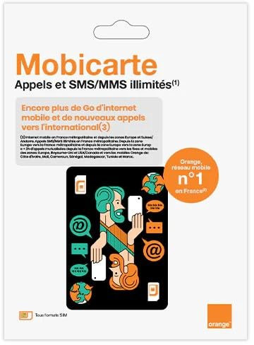 Nouveau Orange mobicarte Zen 60go appels et SMS/MMS illimités +2h appels internationaux