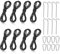 LURICO Kit Completo Accessori Tenda da Campeggio-8 Picchetti+8 Corde Rifrangenti (2m×2mm) +8 Moschettoni-Massima Resistenza, Affidabilità Totale, Solidità e Durabilità (Nero)