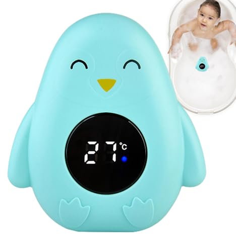 Termómetro Digital para Bebé con Forma de Pingüino - Juguete Flotante de Baño, Probador de Temperatura con Dibujos Animados